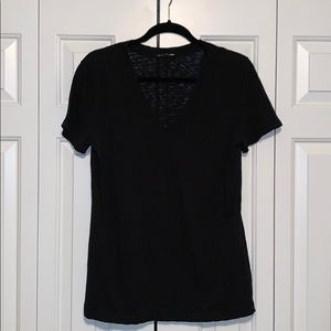 Rag & Bone Jean Black V-neck T-Shirt size L